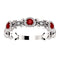 Ruby and Diamond Vintage-Style Ring, Rhodium-Plated 14k White Gold, Size 7.5