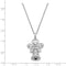 Bridesmaids' Angel Bell Pendant Necklace, Rhodium-Plated Sterling Silver,18" (25x19MM)