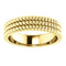 Grooved Rope Pattern 5.25mm Comfort-Fit Band, 14k Yellow Gold Size 8