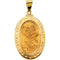 18k Yellow Gold Oval St. Christopher Medal (29x20 MM)