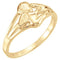 Angel with Dove Holy Ghost 10k Yellow Gold Ring