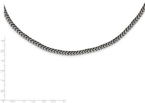 Stainless Steel Franco Necklace, 24"