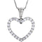 Diamond Heart 14k White Gold Pendant Necklace, 18" (1.00 Cttw)