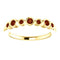 Mozambique Garnet 7-Stone 3.25mm Ring, 14k Yellow Gold