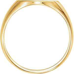 Men's Diamond Signet Ring, 14k Yellow Gold (.02 Ct, G-H Color, I1 Clarity)