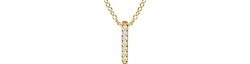 Diamond Bar Necklace in 14k Yellow Gold, 16-18" (.05 Ctw, Color H+, Clarity I1)