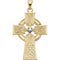 Diamond Celtic Cross 14k Yellow Gold Pendant