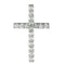 17-Stone Diamond Petite Cross Pendant in 14k White Gold (1/6 Ctw, GH Color, I1 Clarity)