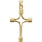 Tubular Cross 14k Yellow Gold Pendant (24.25X15.00 MM)