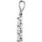 3-Stone Diamond Pendant, Rhodium-Plated 14k White Gold (0.33 Ctw, G-H Color, I1 Clarity)