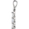 Platinum 3-Stone Diamond Pendant, (0.33 Ctw, G-H Color, I1 Clarity)