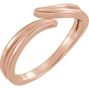 Satin-Finish Bypass Ring, 14k Rose Gold