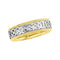 7mm 14k Yellow and White Gold Raised Celtic Designer Band, Size 6