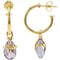 Missoma Amethyst Hoop Earrings, 18K Yellow Vermeil