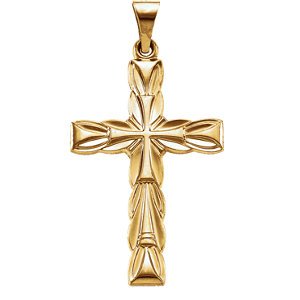 Ornate Cross 14k Yellow Gold Pendant