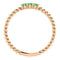 Emerald Beaded Ring, 14k Rose Gold, Size 6