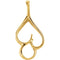 Freeform Pendant, 14k Yellow Gold