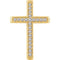 Diamond Chapel Cross Rhodium-Plated 14k Yellow Gold Pendant (.25 Ctw, H+ Color, I1 Clarity)