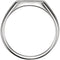 Men's Platinum Diamond Satin Signet Ring (.0075 Ct, G-H Color, SI2-SI3 Clarity)