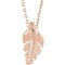 Journey Leaf Necklace,14k Rose Gold, 18"