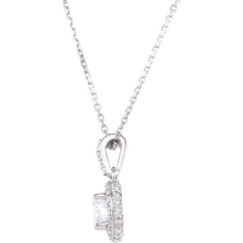 Diamond Entourage Platinum Pendant Necklace, 18" (3/4 Cttw)