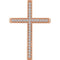 Diamond Chapel Cross 14k Rose Gold Pendant (.5 Ctw, H+ Color, I1 Clarity)