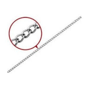 4.8mm, Men's Stainless Steel Curb Chain with Lobster Clasp 18"