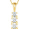 3-Stone Diamond 14k Yellow Gold pendant Necklace, 18" (.50 Ctw, GH, I1)