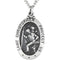 Sterling Silver Oval St. Christopher Medal (25x18 MM)