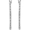 Diamond Fancy Design Hoop Earrings, 14k White Gold (1/3 Ctw, Clarity I1)