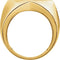Men's 14k Yellow Gold Diamond -Shape Ring, (.2 Ctw, HIJ Color, SI2-I1 Clarity) Size 10