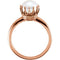 White Freshwater Cultured Pearl Crown Ring, 14k Rose Gold (6.00-6.50mm)