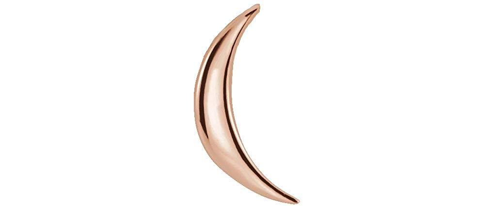 14k Rose Gold Crescent Pendant