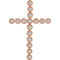 Diamond Paternoster Cross Pendant, 14k Rose Gold (.75 Ctw, H+ Color, I1 Clarity)