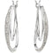 Diamond Hoop Earrings, 14k White Gold (1/10 Ctw, Color G-H, Clarity I1)