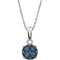 Blue Diamond Pendant 14k White Gold Necklace, 18" (1/5 Cttw)