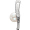 White Freshwater Cultured Pearl Pendant, Rhodium-Plated 14k White Gold (6.5-7 MM)