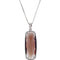 Smoky Quartz Antique Cushion Sterling Silver Necklace, 18"