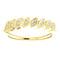 Slim-Profile Diamond Leaf Ring, 14k Yellow Gold (1/8 Ctw, Color GH, Clarity I1), Size 6.5
