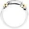 6mm 14k White and Yellow Gold Dome Comfort Fit Band