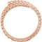 Spiral Wrap Rope Ring, 14k Rose Gold