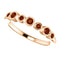 Mozambique Garnet 7-Stone 3.25mm Ring, 14k Rose Gold