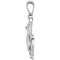 Curving Silhouette Pendant, Rhodium-Plated 14k White Gold