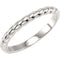 Rope Trimmed Stackable 2.5mm Rhodium-Plated 14k White Gold Ring