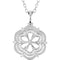 13-Stone Diamond Flower Pendant Necklace, Sterling Silver, 18" (.08 Ctw)