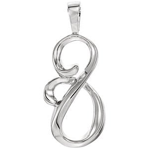 Slim Profile Freeform Pendant, Sterling Silver