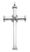 Cross Rhodium-Plated 14k White Gold Pendant (49X26.25MM)