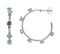 Missoma Multi-Gemstone Hoop Earrings, Sterling Silver (30mm)