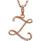 5-Stone Diamond Letter 'Z' Initial 14k Rose Gold Pendant Necklace, 18" (.03 Cttw, GH, I1)