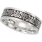 7mm 14k White Gold and Black Unity Knot Comfort Fit Ring, Size 5, 5.5, 6, 6.5, 7, 7.5, 8, 8.5, 9, 9.5, 10, 10.5, 11, 11.5, 12, 12.5, 13